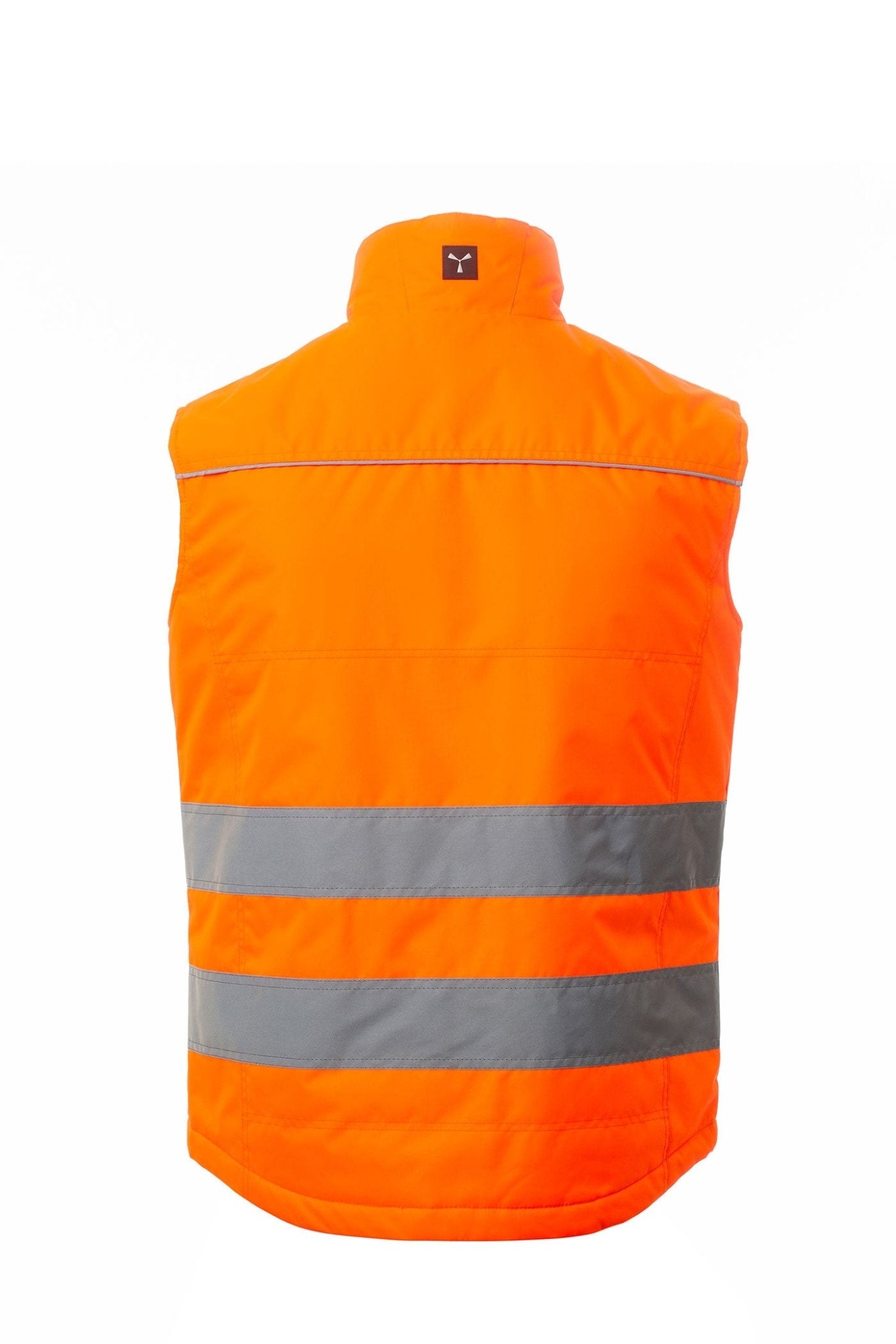 Herren Warnweste Warnschutz mit Stehkragen in Orange-Dunkelblau