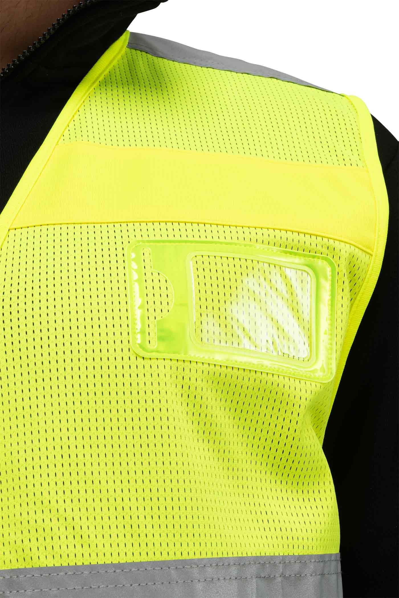Herren Warnweste Warnschutz mit Reflexstreifen in Gelb
