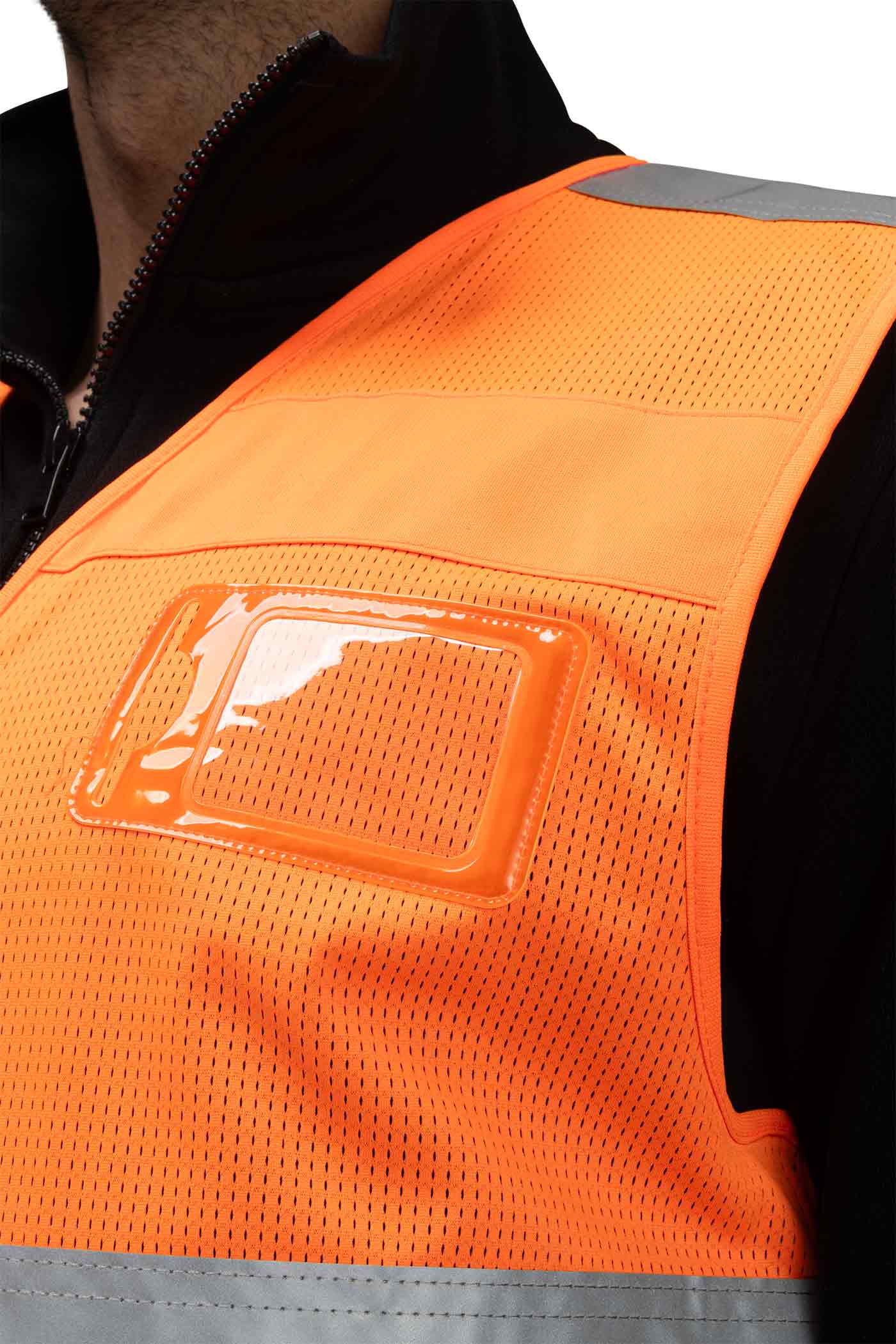 Warnweste Warnschutz mit Ausweisfach in Orange