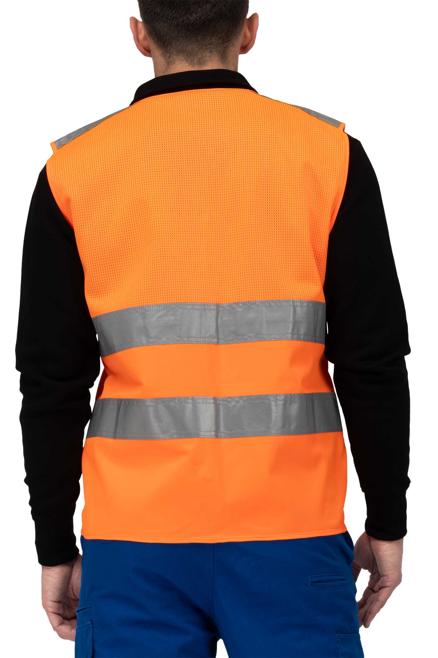 preiswerte Arbeitsweste Warnweste für Männer in Orange