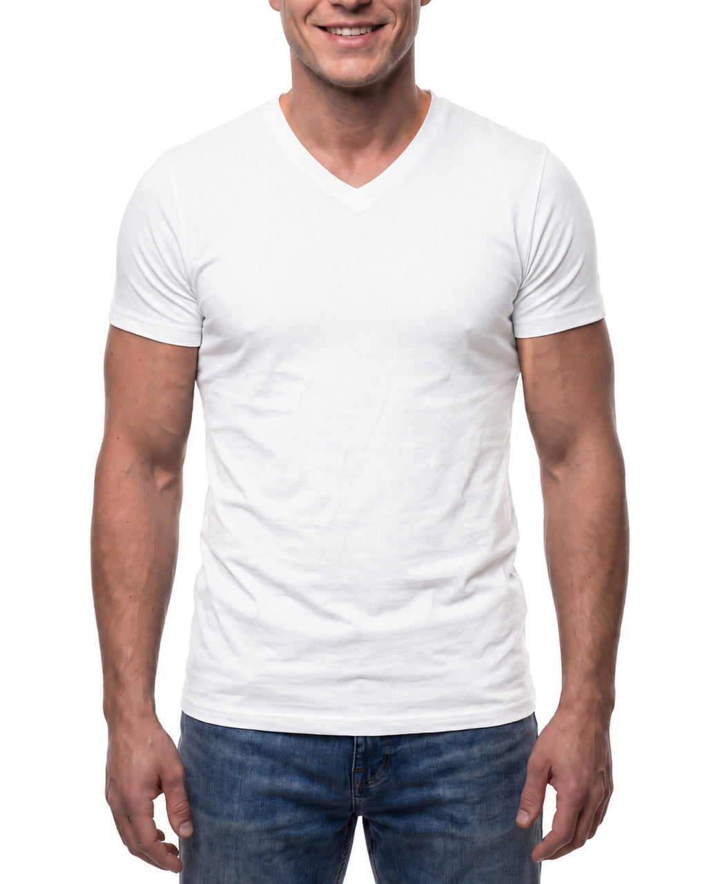 Herren T-Shirt V-Ausschnitt Baumwolle – V-Neck