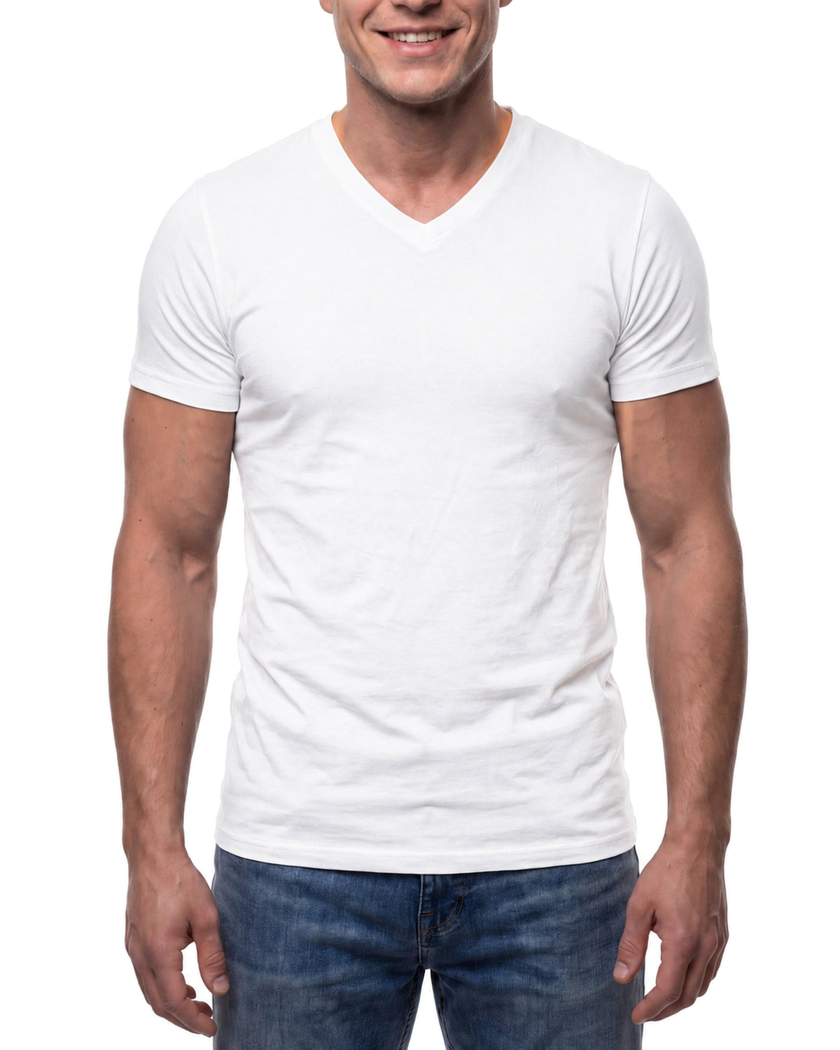 Herren T-Shirt 3er Pack mit V-Ausschnitt bis 5XL V-Neck