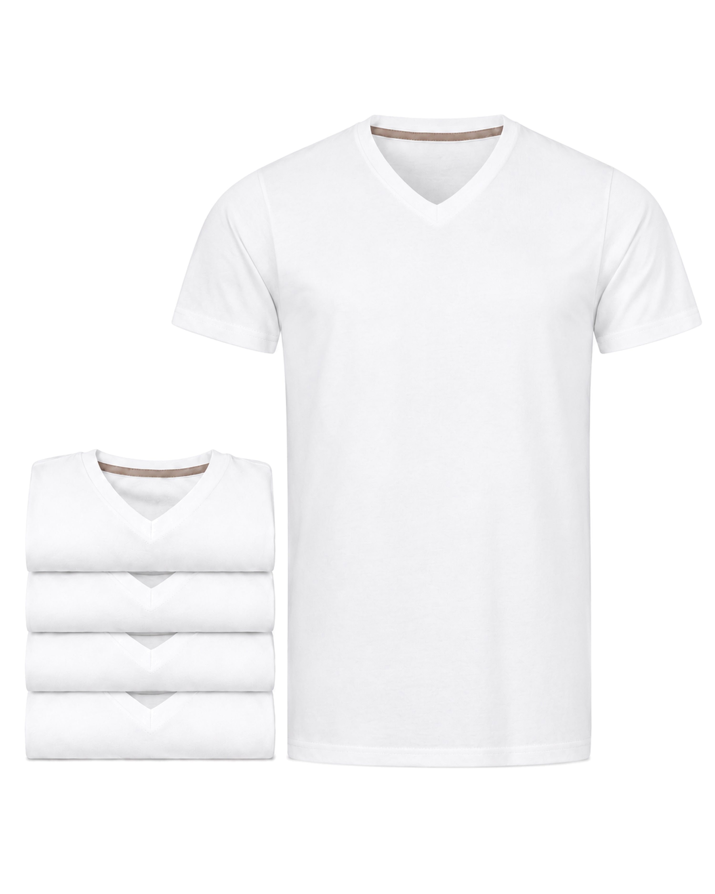 Herren T-Shirt 5er Pack V-Ausschnitt – V-Neck