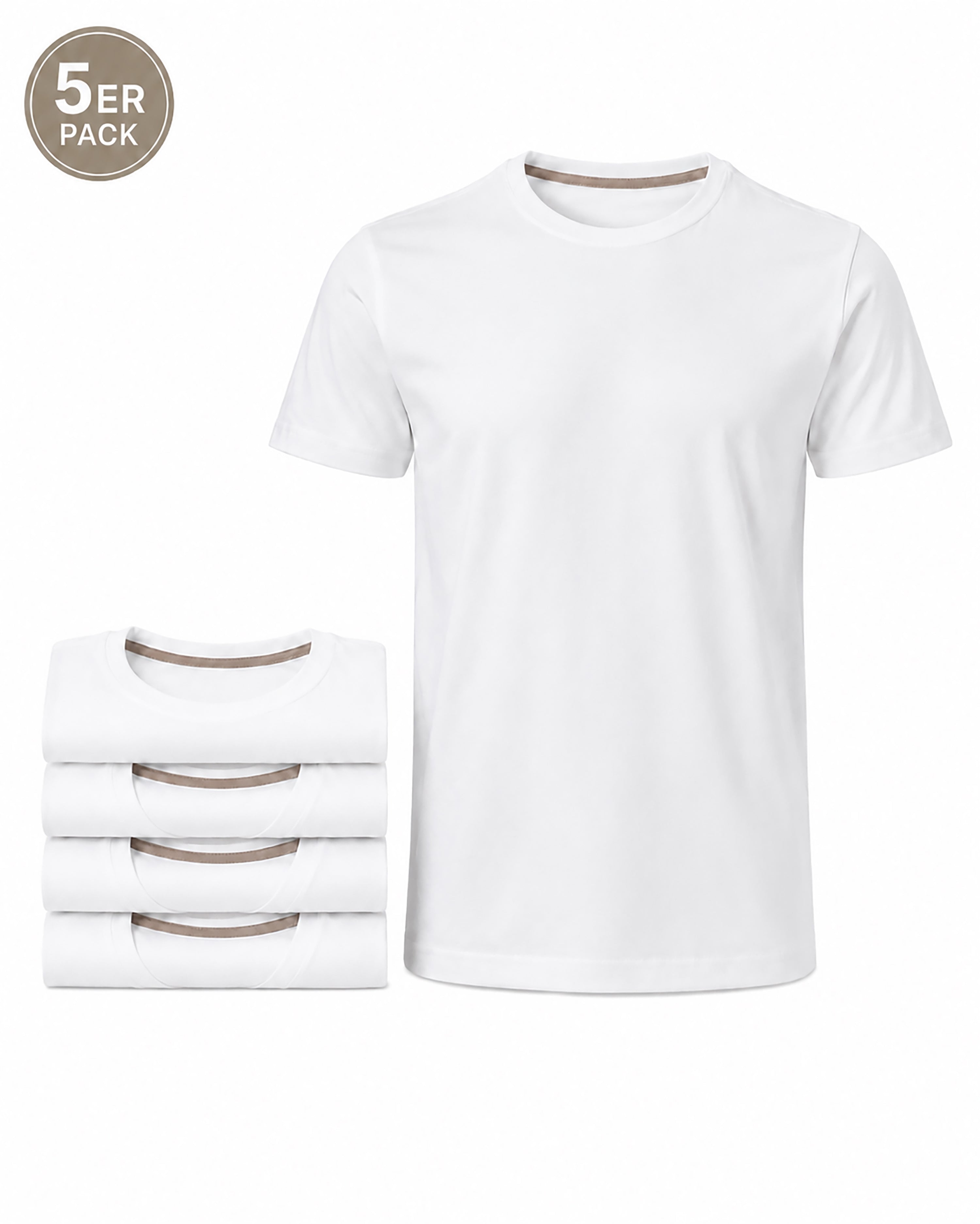 Herren T-Shirt 5er Pack Baumwolle – Sunset