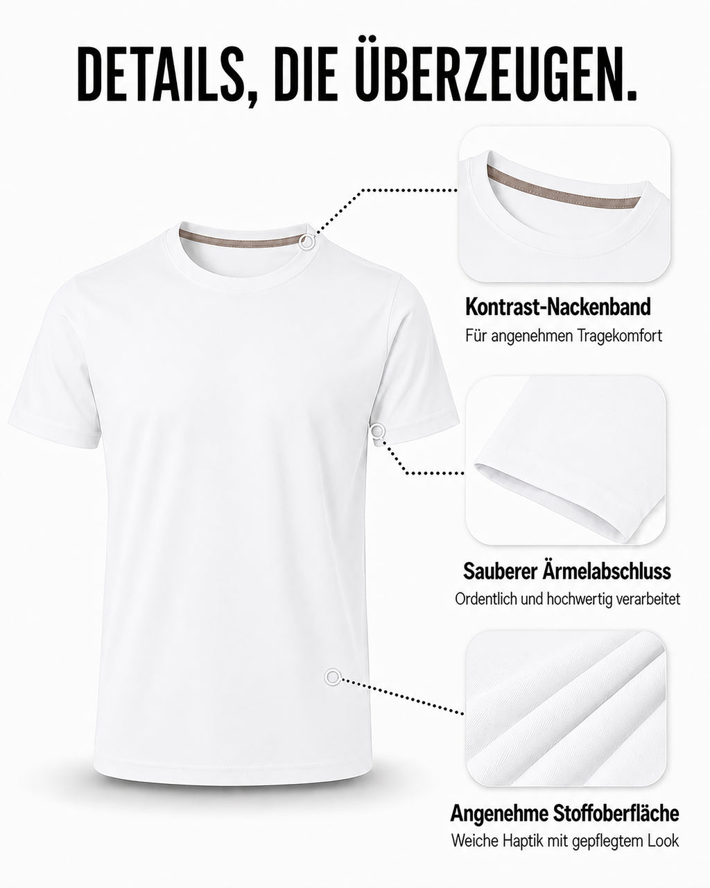 Herren T-Shirt 3er Pack Baumwolle – Sunset