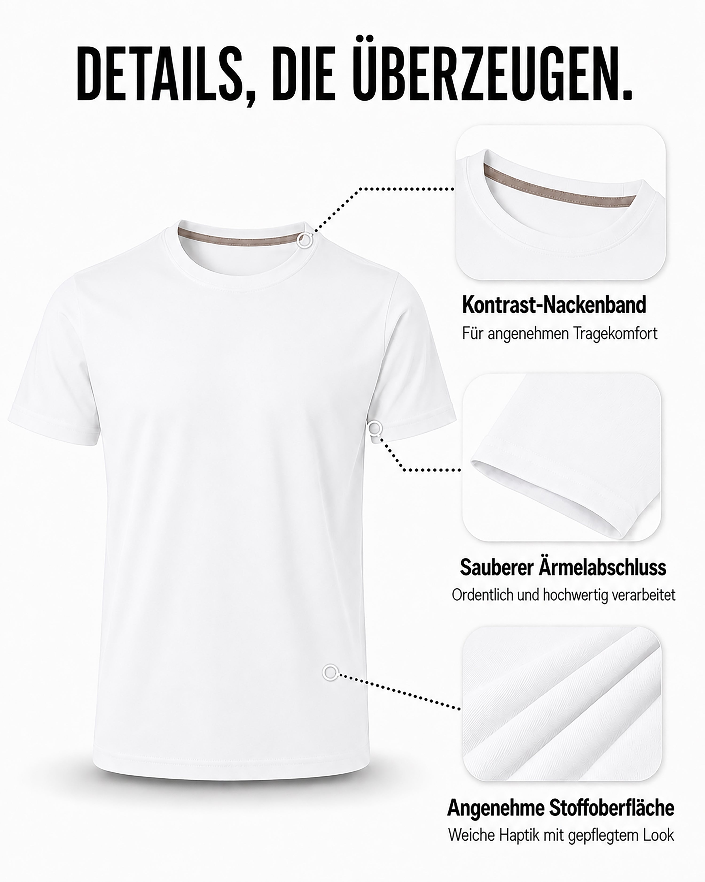 Herren T-Shirt 3er Pack Baumwolle – Sunset