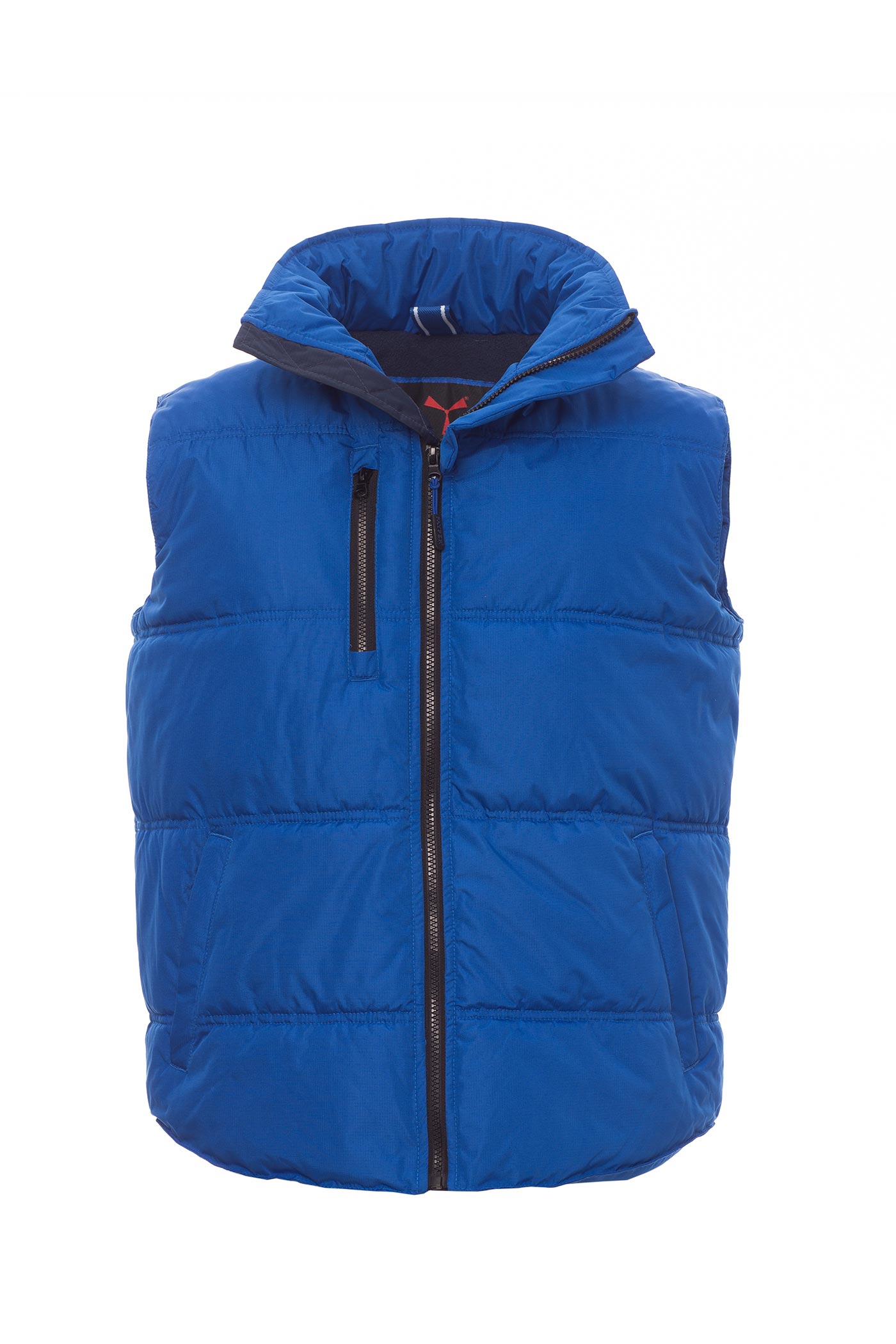 Herren Steppweste mit Reißverschlusstaschen wattiert in Blau