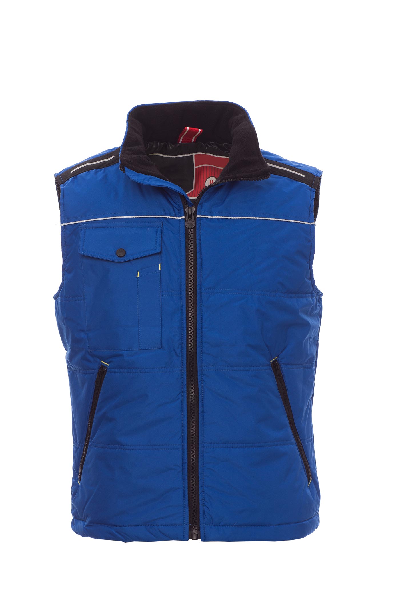 Herren Arbeitsweste mit großen Taschen gefüttert in Blau