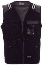 Herren Arbeitsweste fuer warme Tage in Schwarz