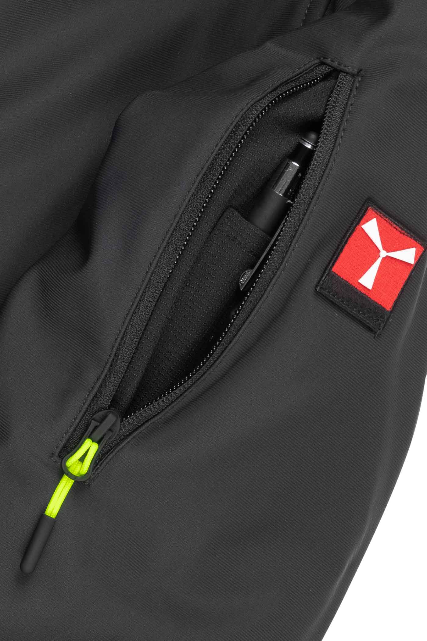 Herren Winterjacke Armtasche mit Reißverschluss in Anthrazit