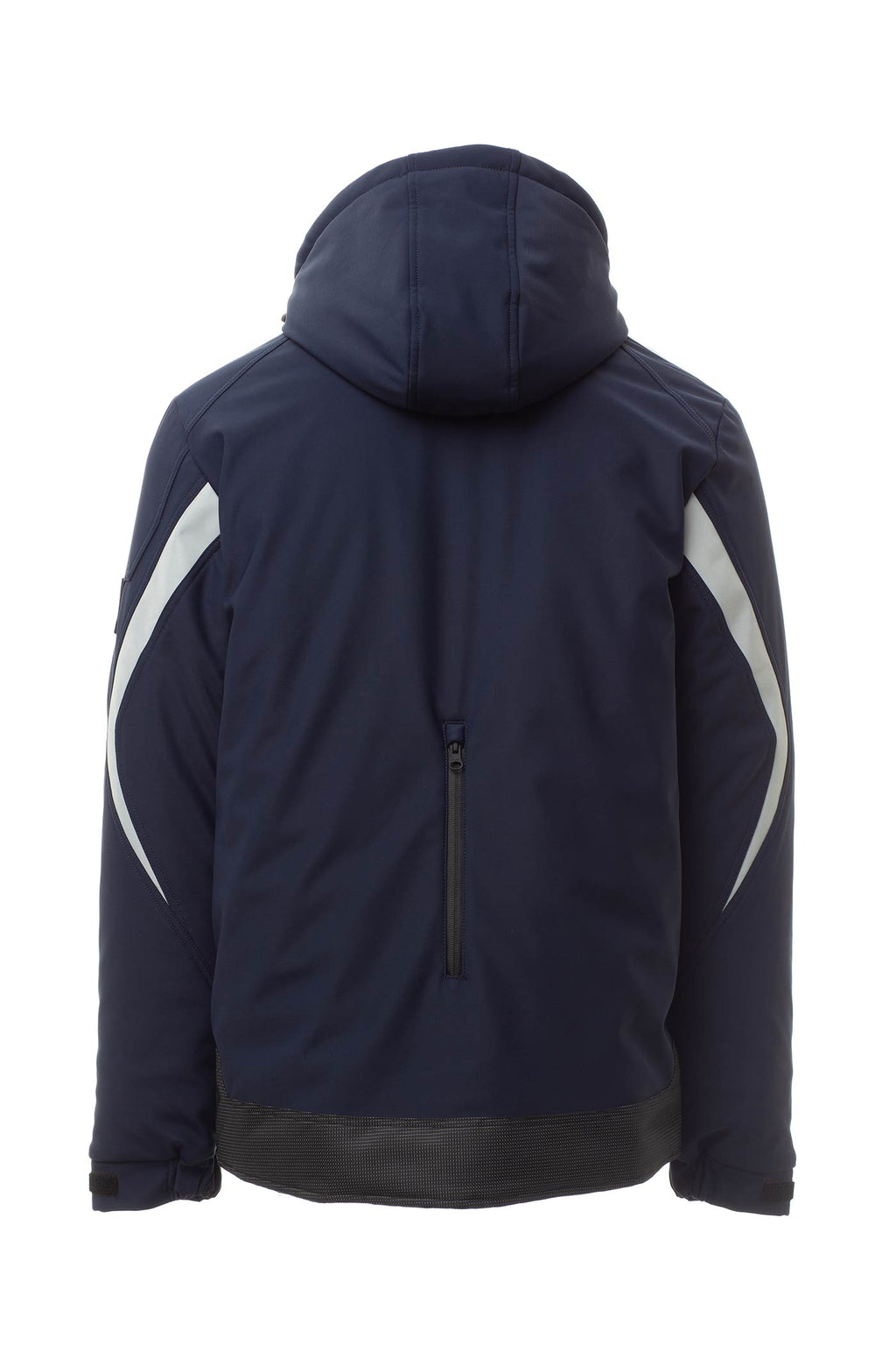 Herren Winterjacke mit abtrennbarer Kapuze und Stehkragen in Dunkelblau