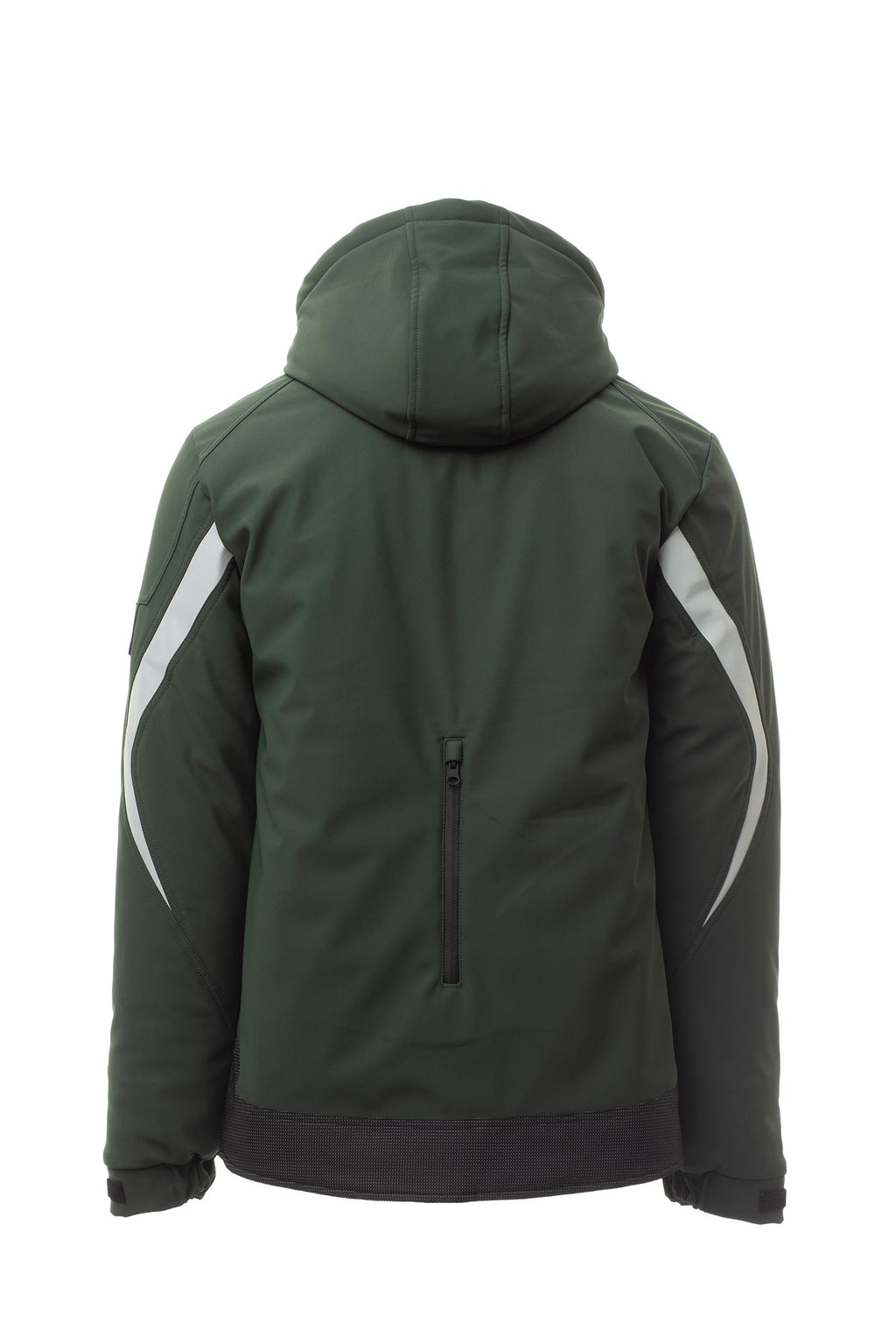 Herren Winterjacke mit abtrennbarer Kapuze und Stehkragen in Grün
