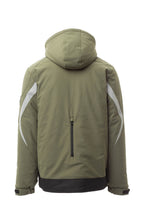 Herren Winterjacke mit abtrennbarer Kapuze und Stehkragen in Olivgrün
