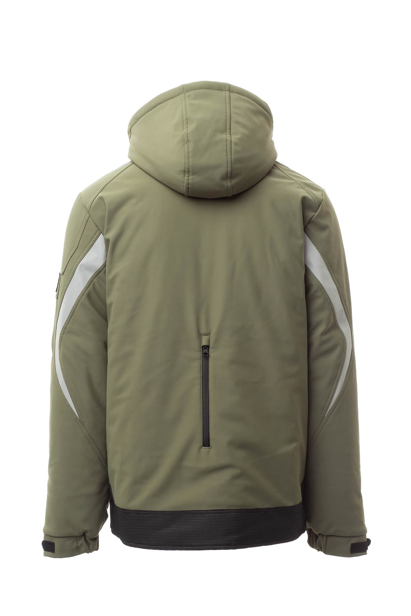 Herren Winterjacke mit abtrennbarer Kapuze und Stehkragen in Olivgrün