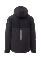 Herren Winterjacke aus Softshell mit abtrennbarer Kapuze in Anthrazit