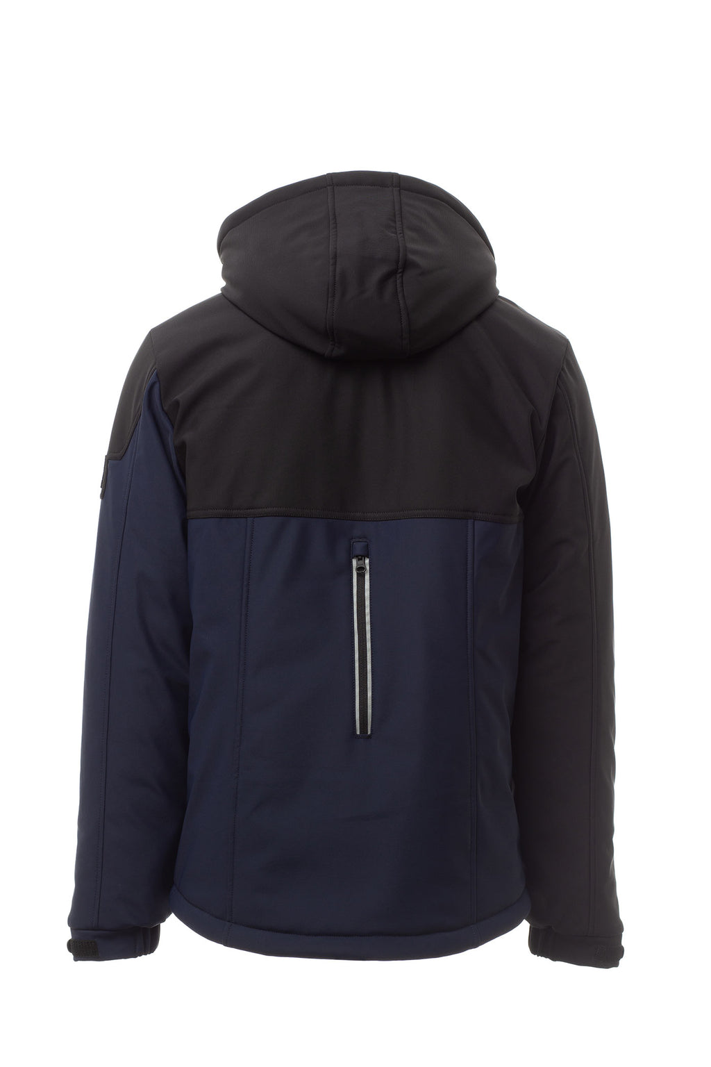 Herren Winterjacke aus Softshell mit abtrennbarer Kapuze in Dunkelblau