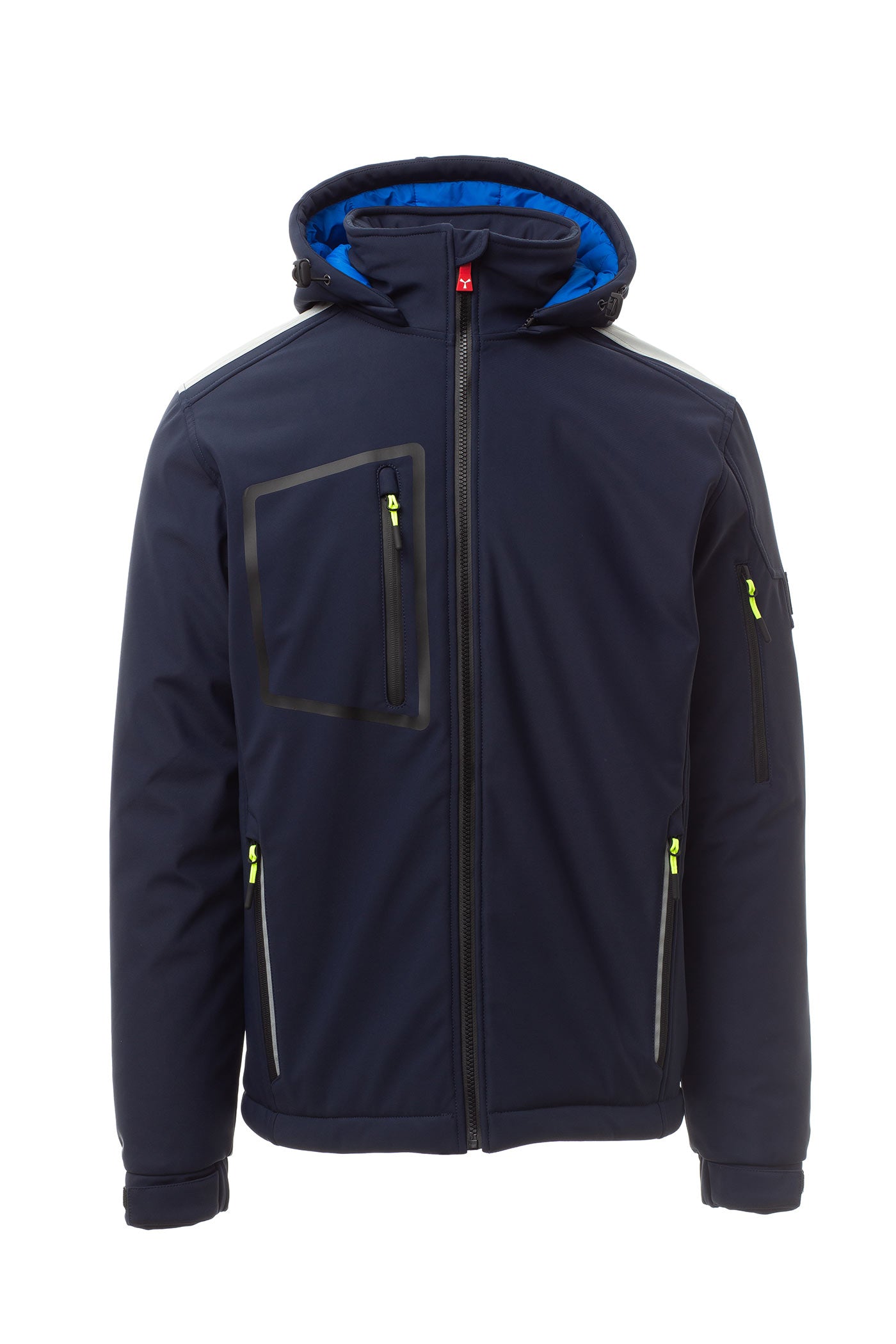 Herren Winterjacke mit vielen Taschen und Stehkragen in Dunkelblau