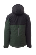 Herren Winterjacke aus Softshell mit abtrennbarer Kapuze in Grün