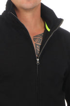 Männer Arbeitsjacke aus Stoff in Schwarz