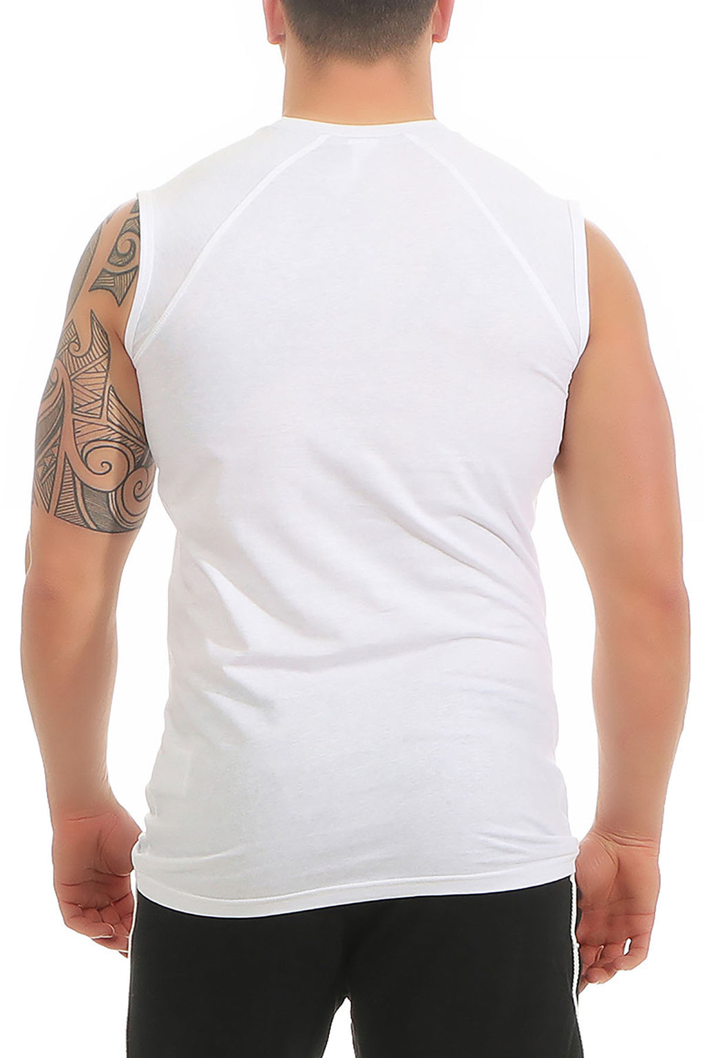 einfarbiges Basic Tank Top Herren in Weiß