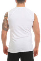 einfarbiges Basic Tank Top Herren in Weiß