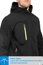 Herren Jacke aus Strickgewebe mit Brusttasche in Schwarz