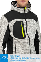 Herren Jacke aus Strickgewebe mit Brusttasche in Grau