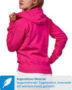 Sweatjacke für Damen mit Kapuze in Pink