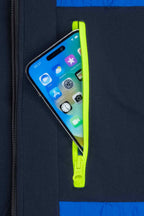 Herren Winterjacke Innentasche mit Reißverschluss für Handy in Dunkelblau