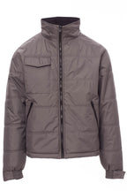 Herren Steppjacke mit Kapuze und Brusttasche in Anthrazit