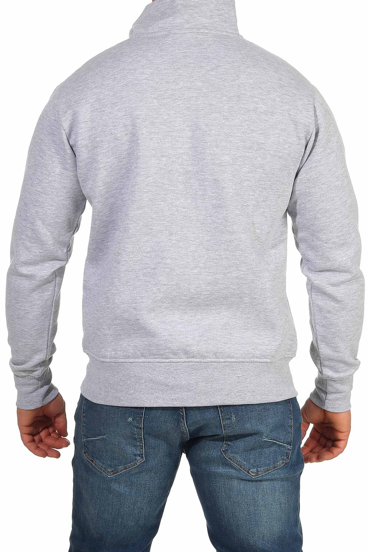 Herren Zipper für das ganze Jahr mit Stehkragen in Grau