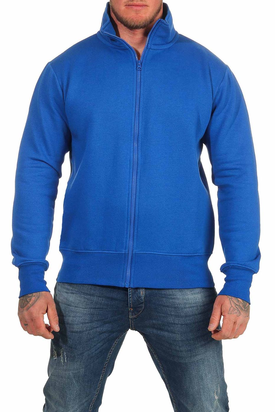 Herren Sweatshirt ohne Taschen in Blau
