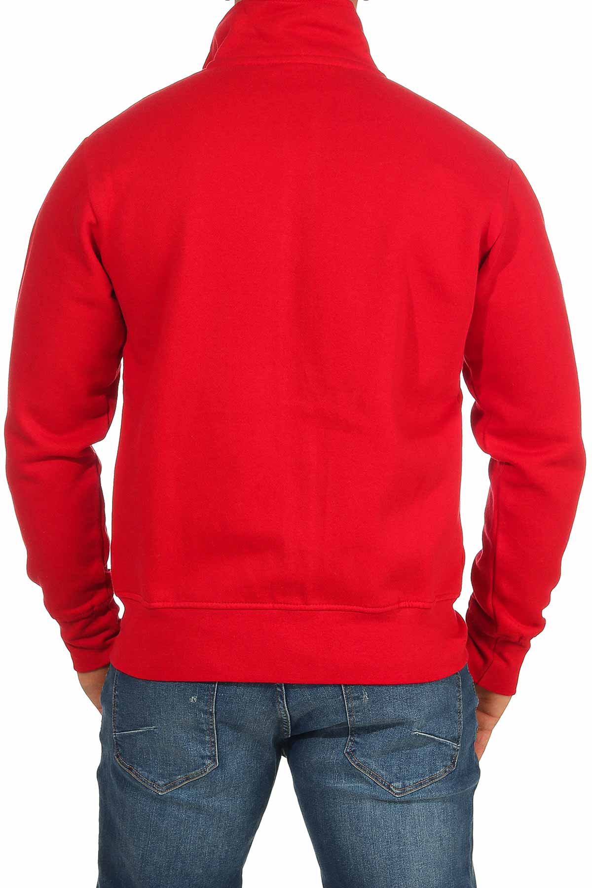 Herren Zipper für das ganze Jahr mit Stehkragen in Rot