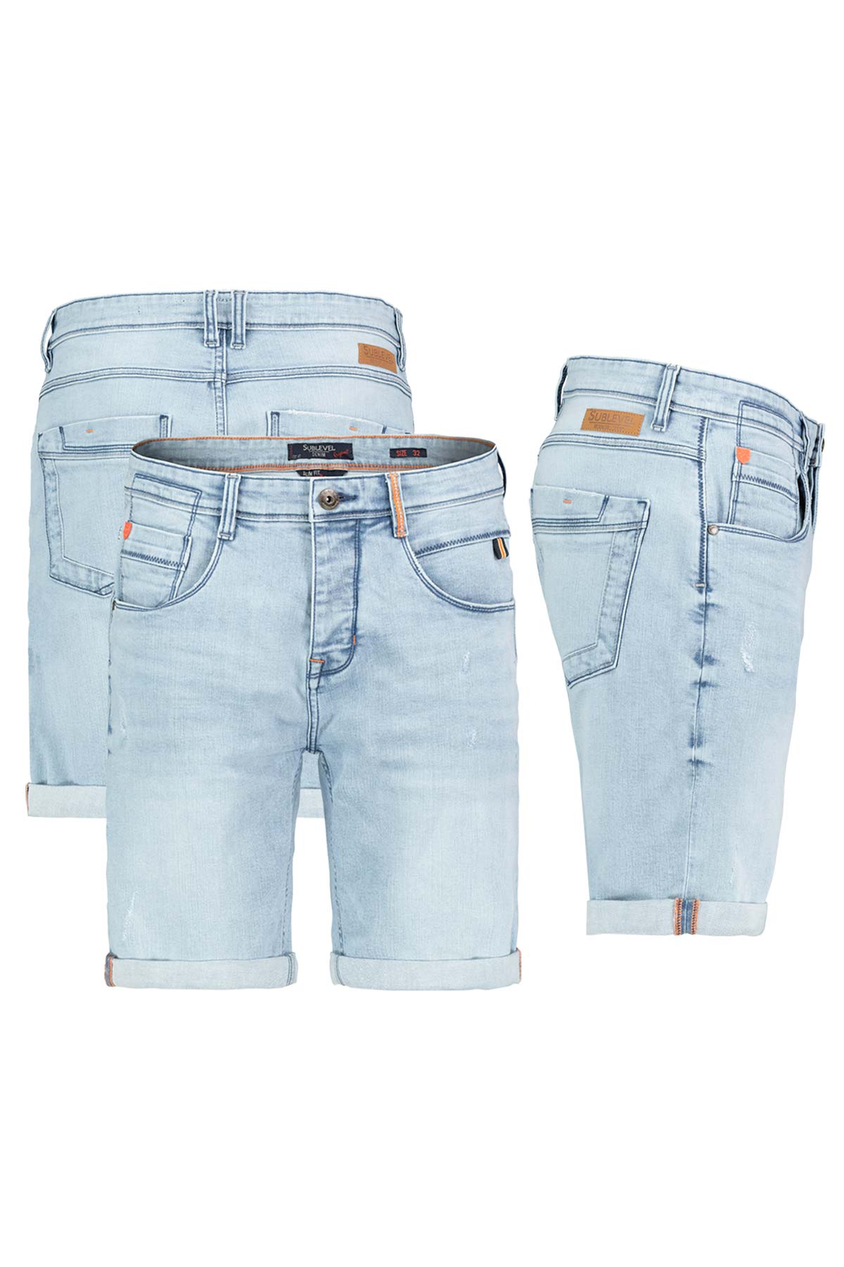 Herren kurze Jeans Hose Bermuda, Haka