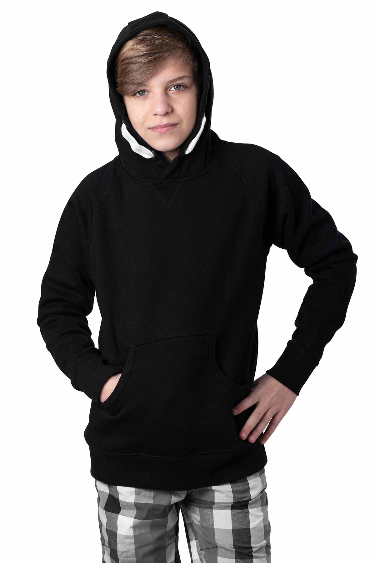 Jungen Kapuzenpullover Schwarz
