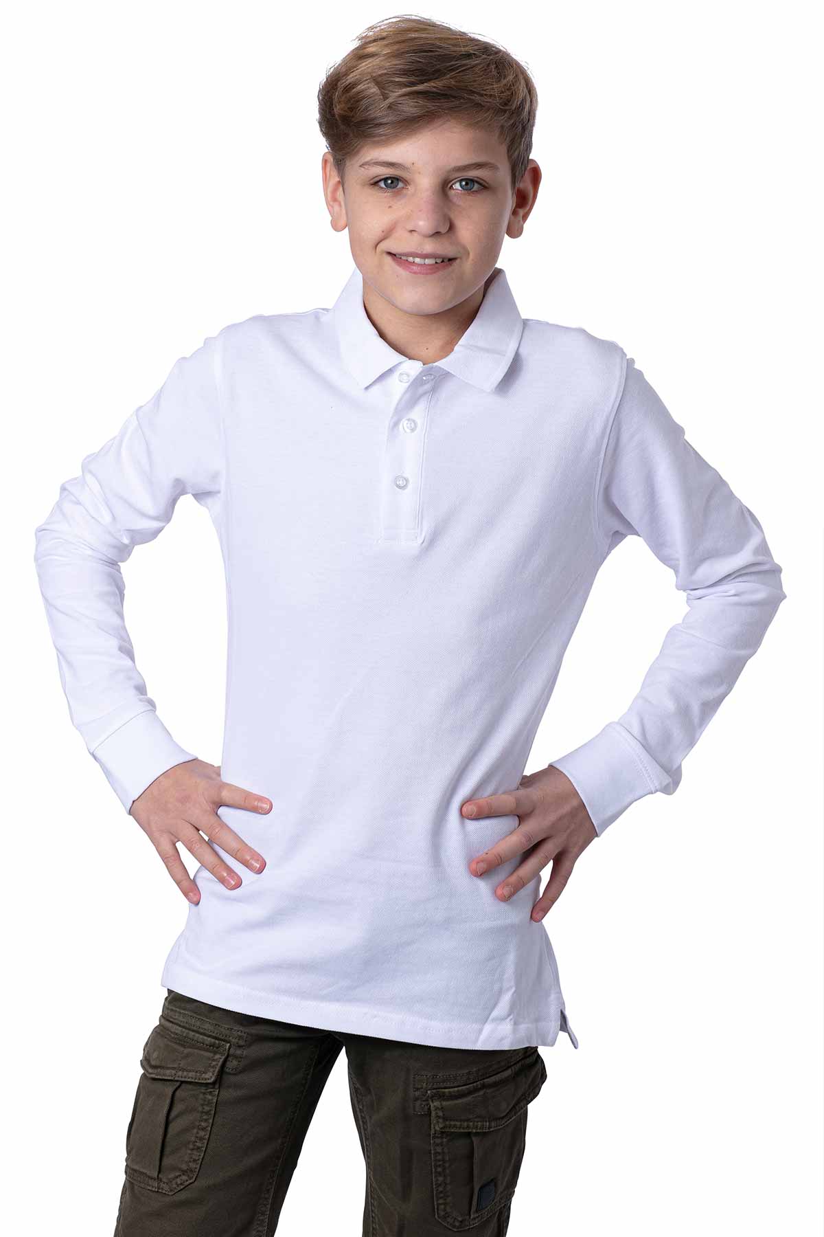 Weißes Poloshirt Kinder