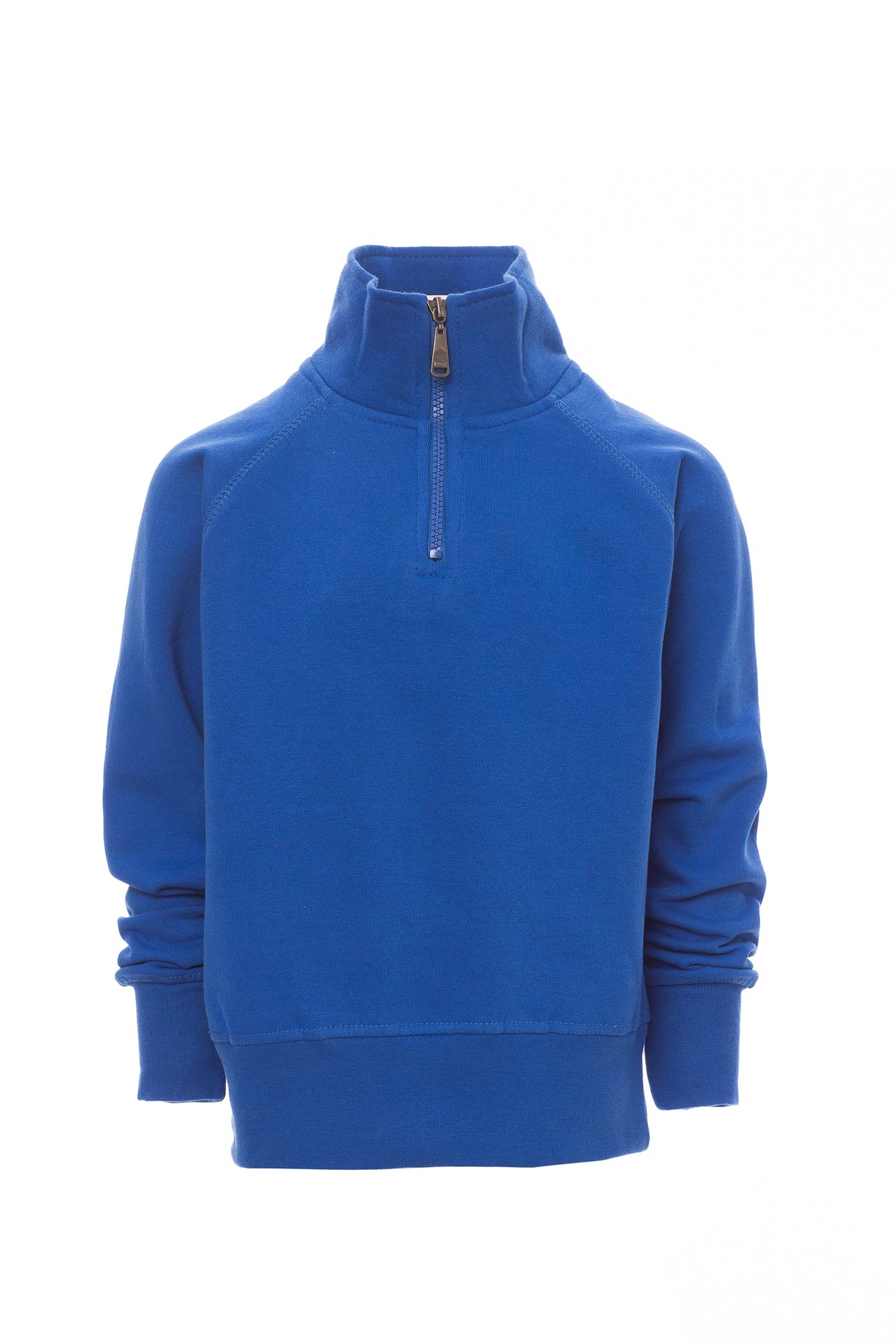 Jungen Pullover mit halbem Reißverschluss und Feinripp in Blau
