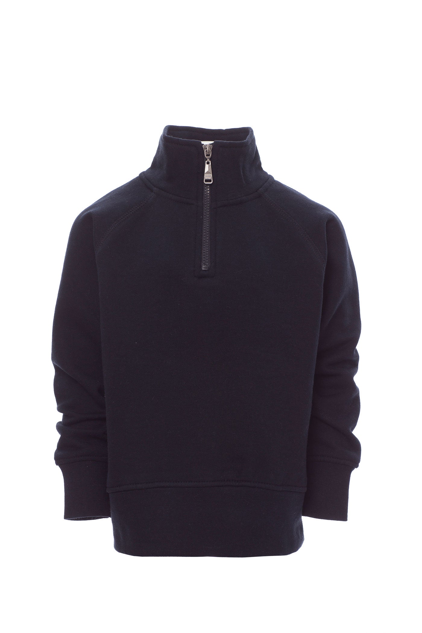 Jungen Pullover mit halbem Reißverschluss und Feinripp in Dunkelblau