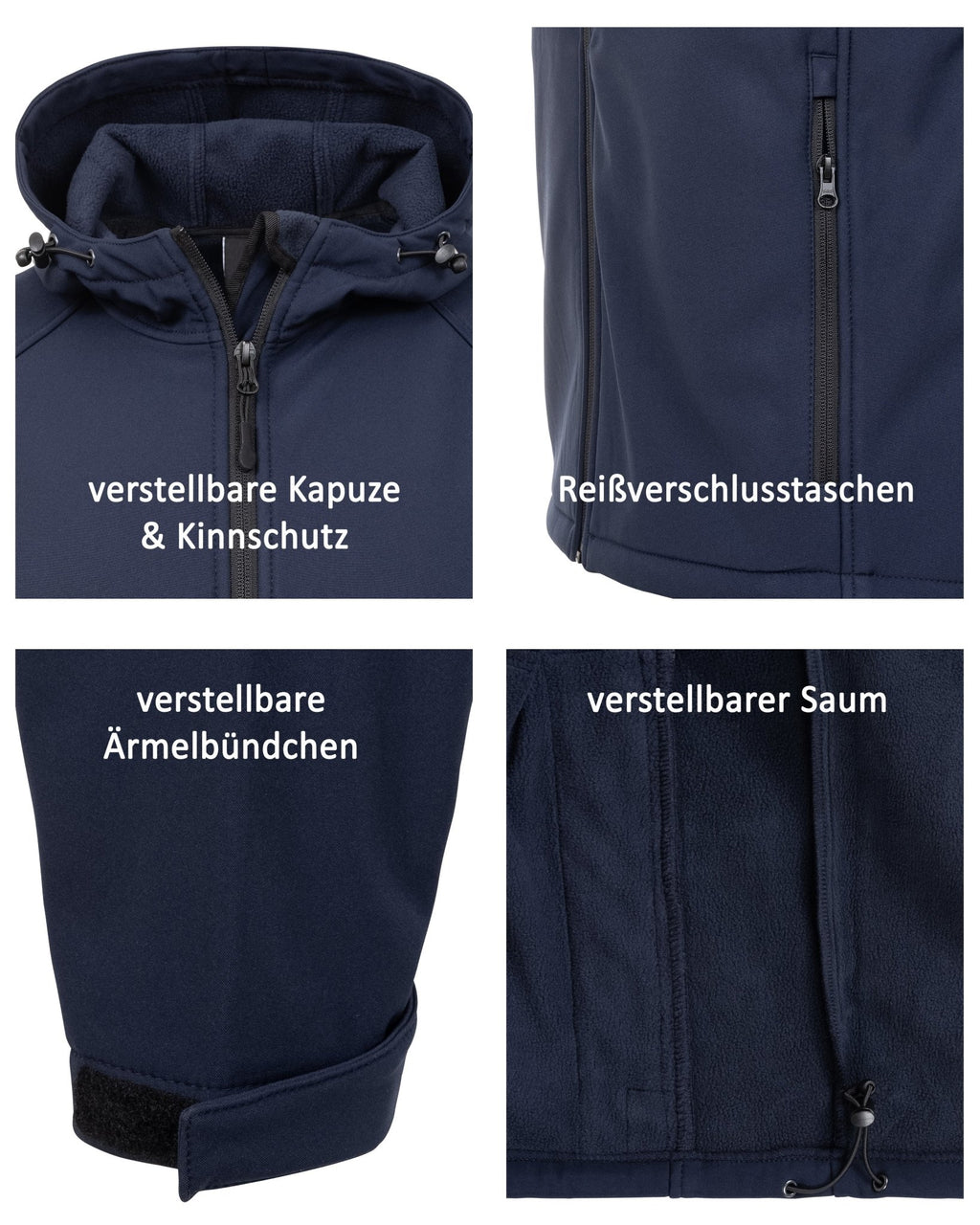 Jungen Softshelljacke mit Kapuze, wasserdichte Alltagsjacke Gale Kids