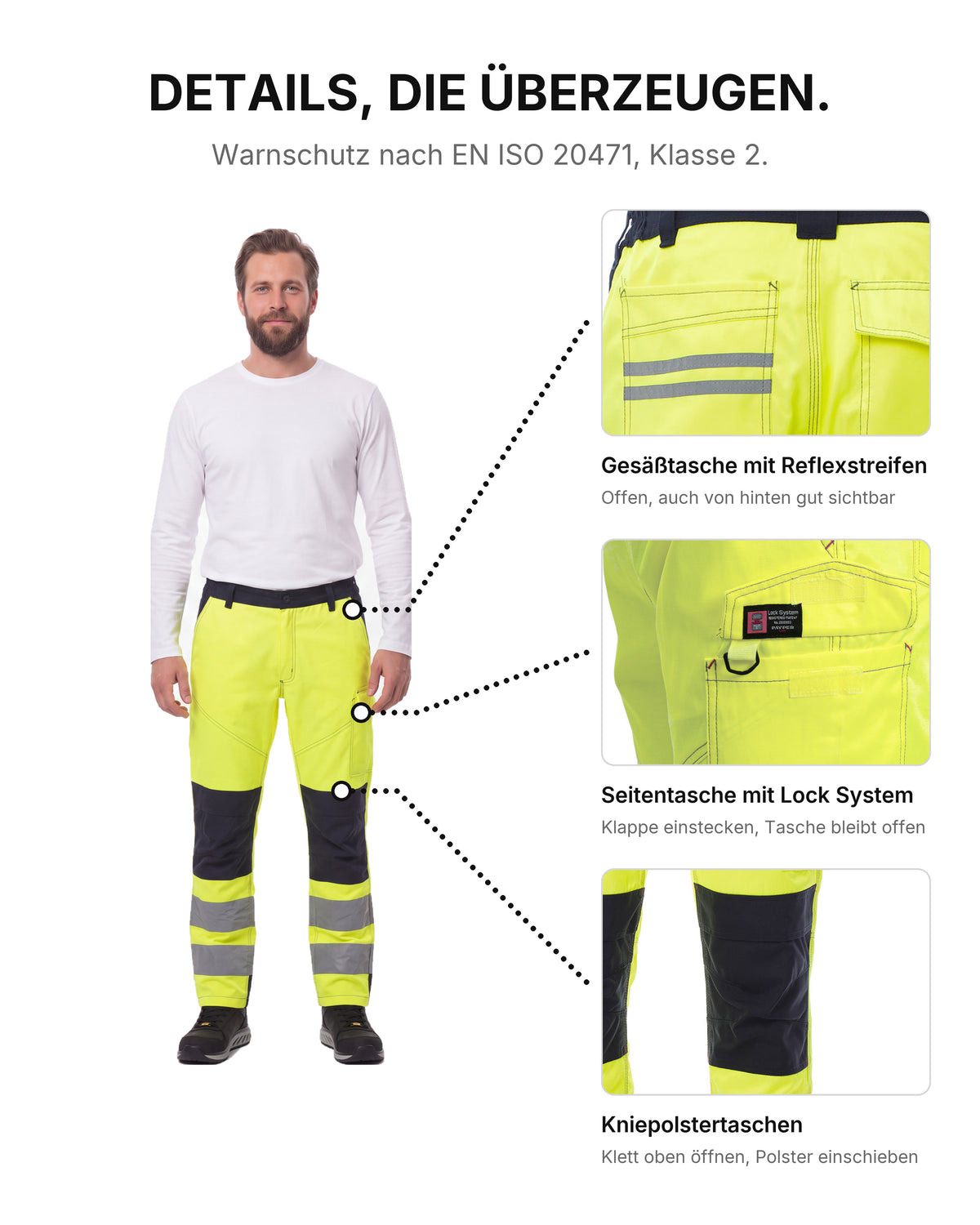 Herren Warnschutz Bundhose Charter Tech