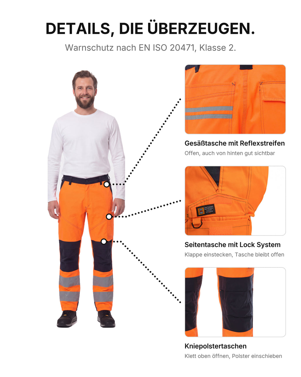 Herren Warnschutz Bundhose Charter Tech