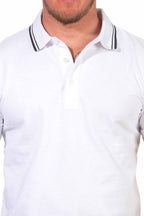 Poloshirt für Herren mit eng anliegenden Ärmeln professionell in Weiß