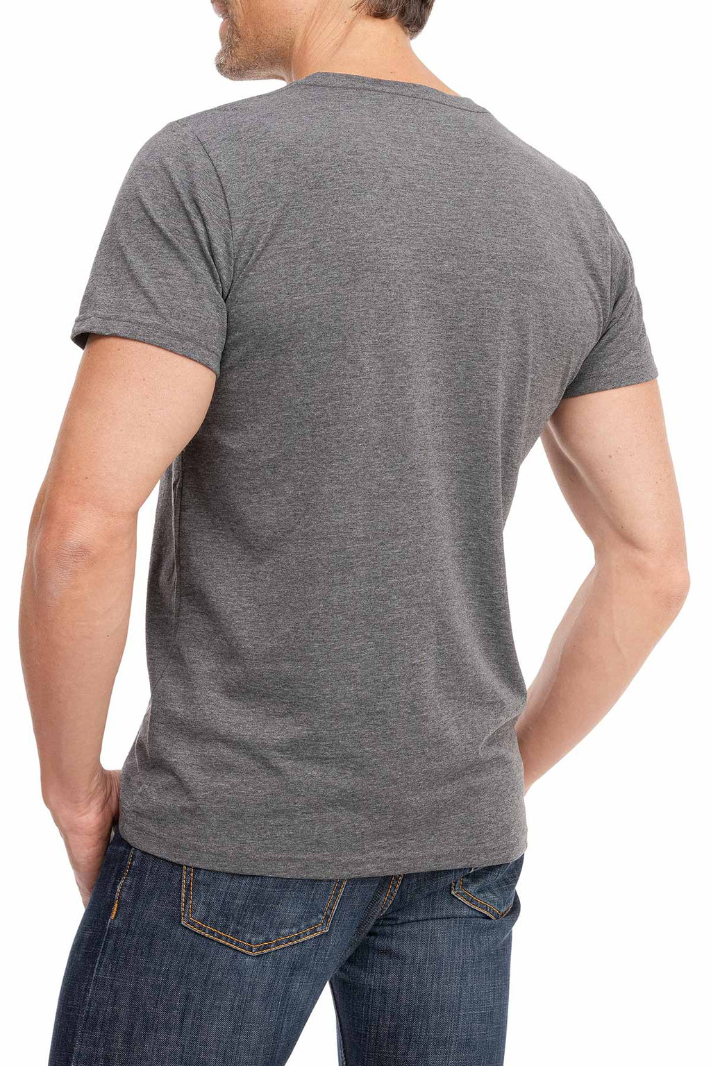 Herren T-Shirt Rundhals Meliert Comfort Bügelfrei