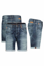 Herren kurze Jeans Hose Bermuda, Haka