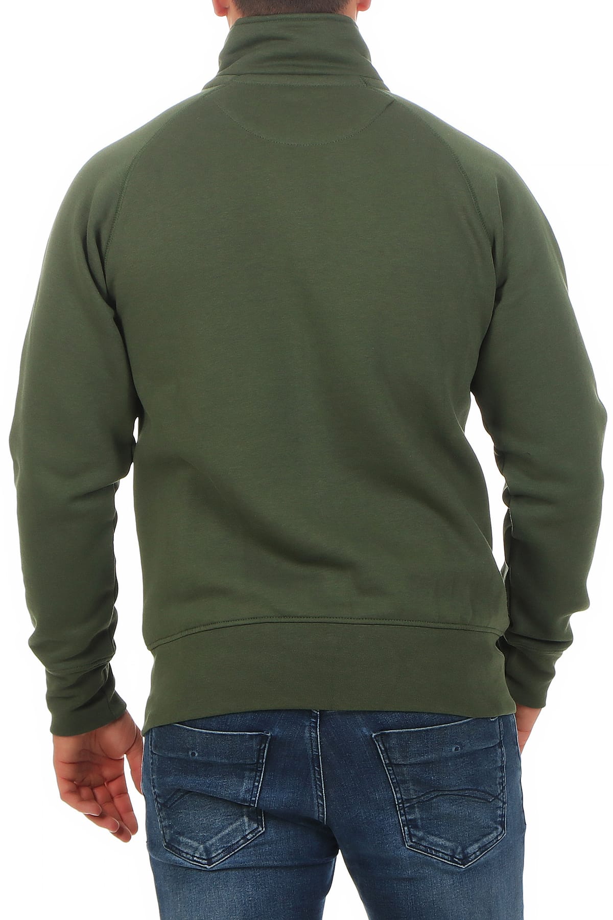 günstige Sweatjacke für die Arbeit und Freizeit in Grün