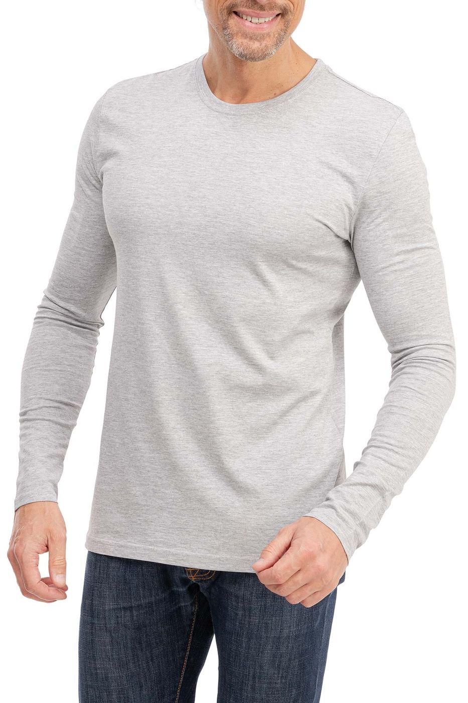 Herren Langarmshirt 100% Baumwolle Pineta