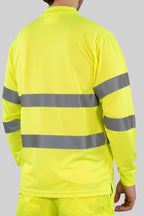 Herren langarm Warnschutz Poloshirt (EN ISO 20471) Polaris L/S