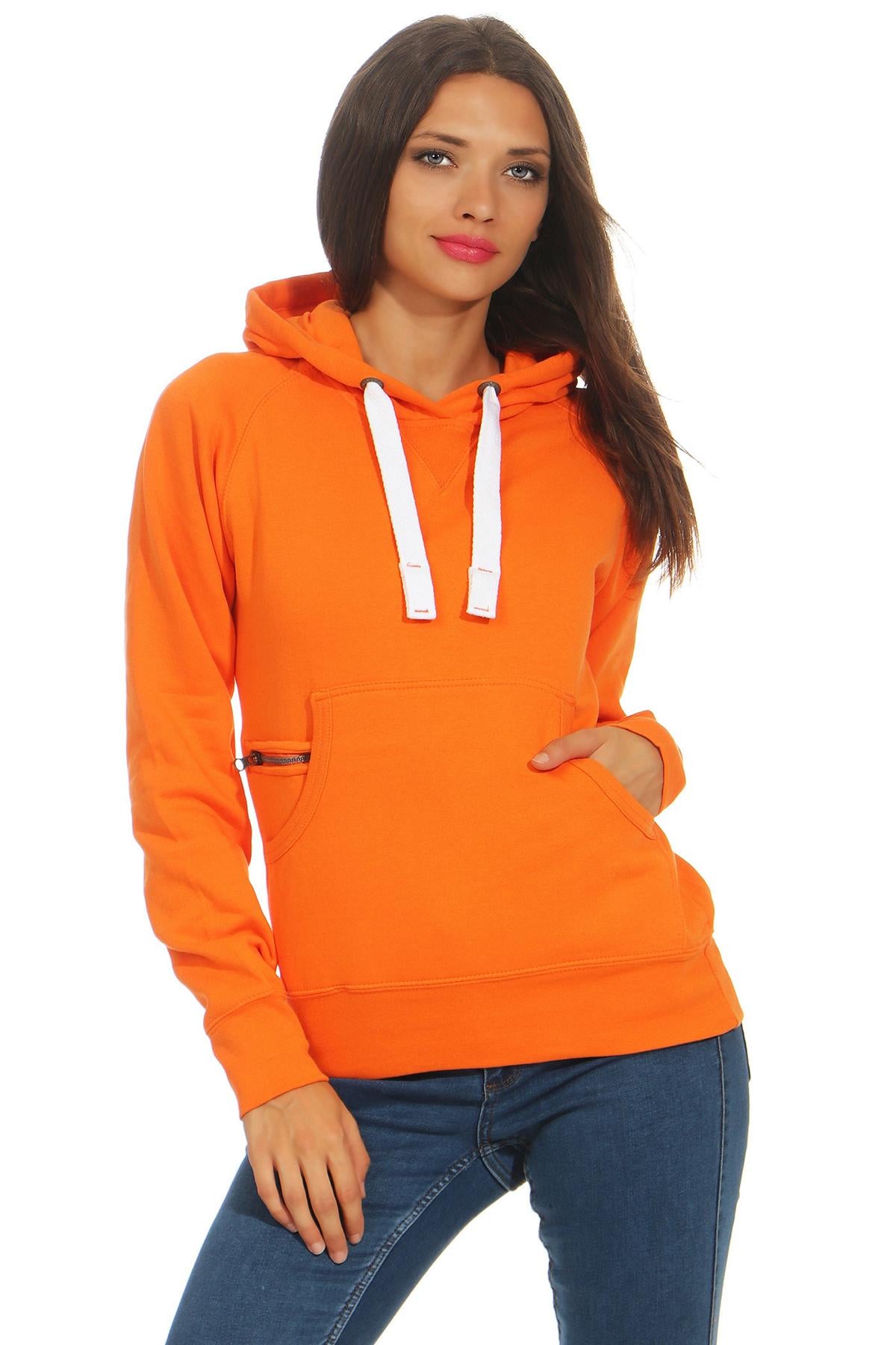 Damen Freizeit Pullover Orange