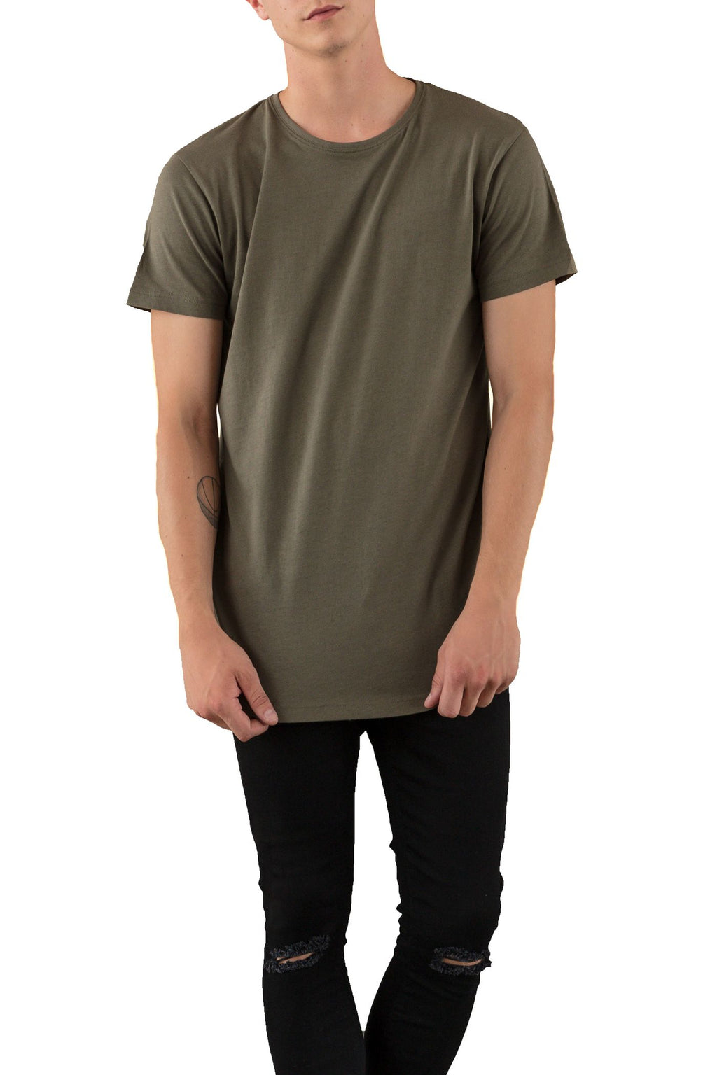 Herren T-Shirt extra lang Baumwolle – Longshirt