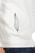 robuste Sweatjacke mit Seitentaschen in Weiß